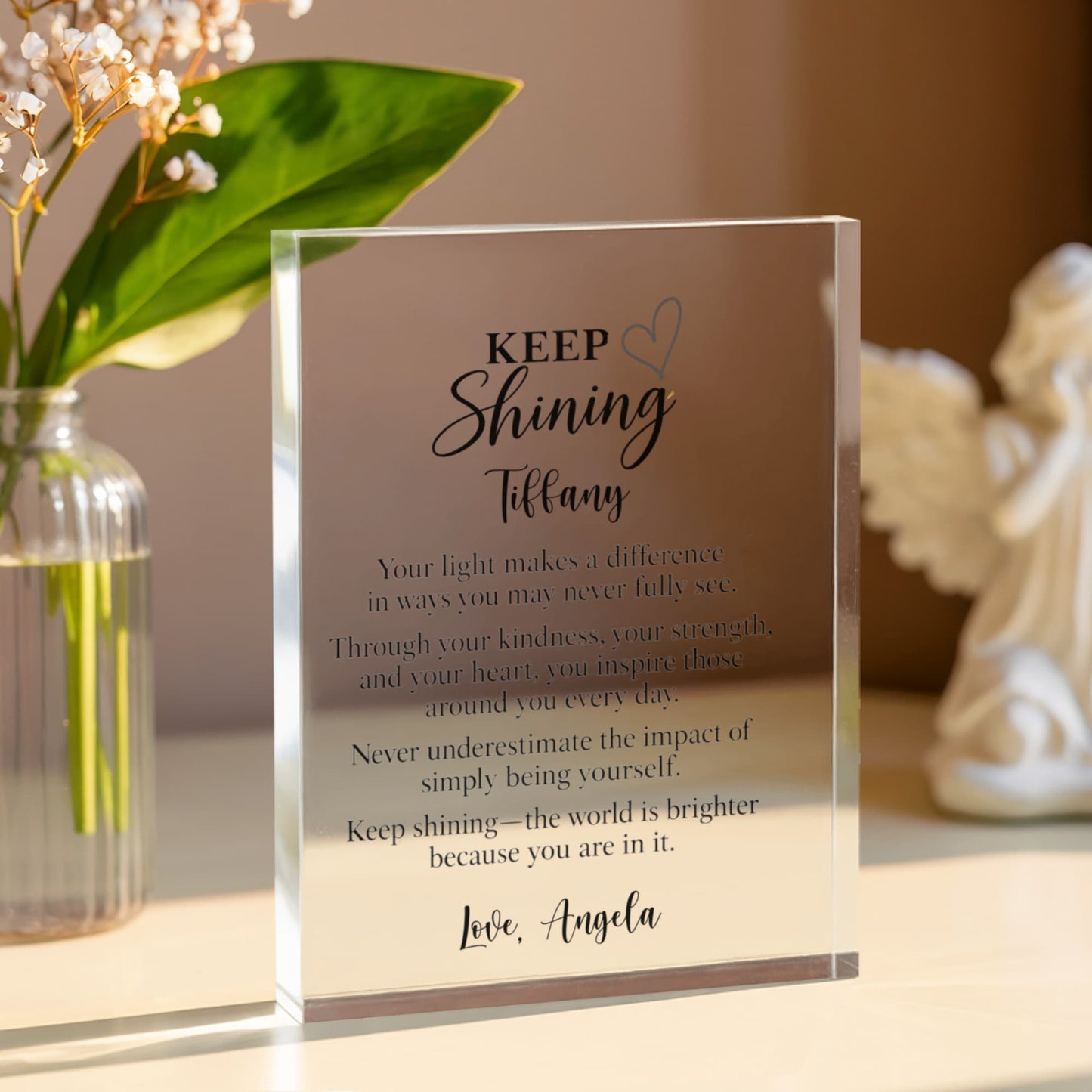 Difference Maker Acrylic Plaque, Inspirational Appreciation Gift for Mentor, Leader, Nurse, Teacher, or Friend