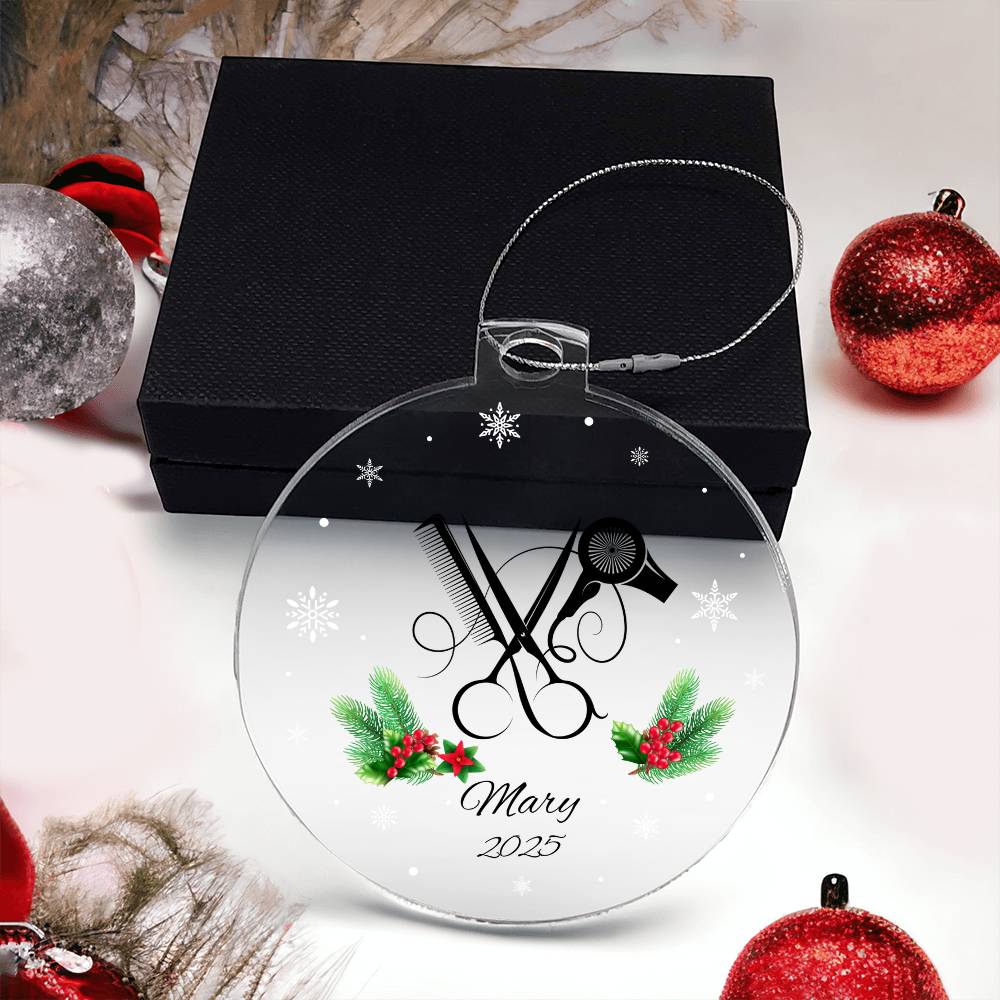 Hairdresser Christmas tree ornament