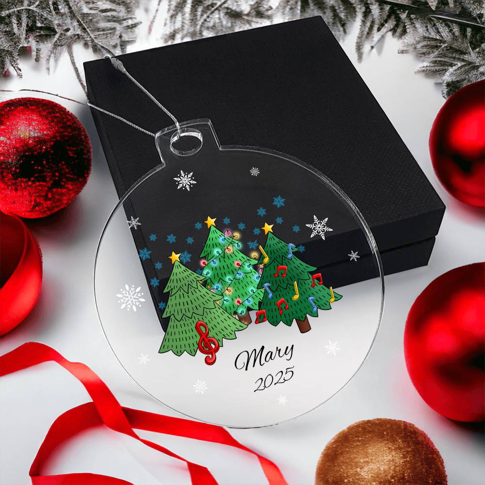Music Christmas Tree Ornament Acrylic Ornament Plaque