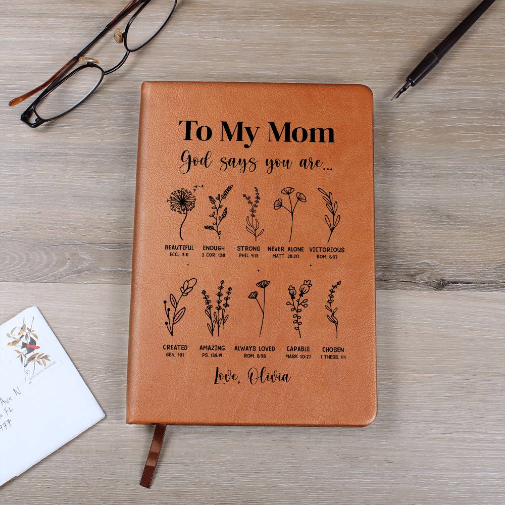 Personalized God Says You Christian Journal for Mom
