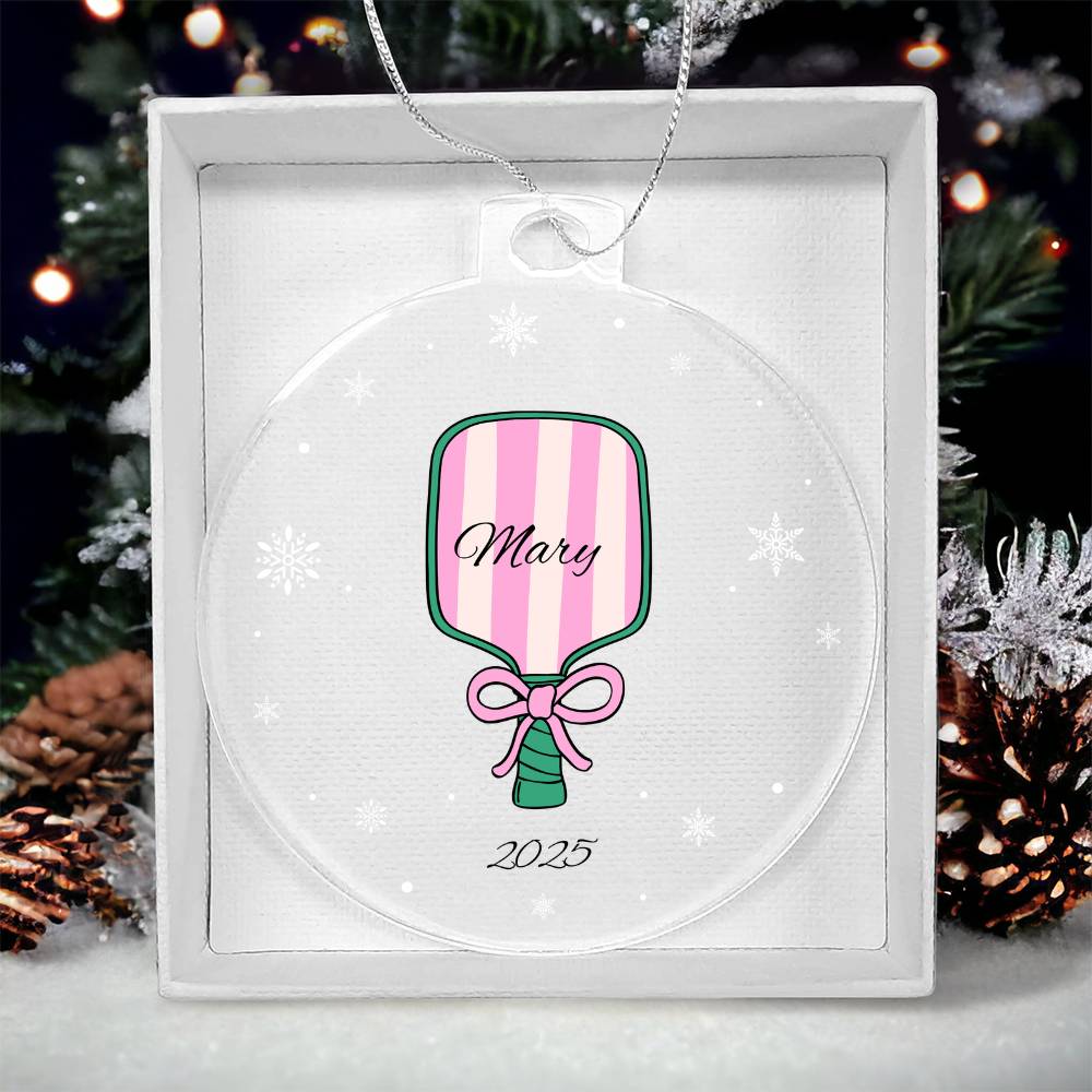 Pickleball Christmas Ornament Acrylic Ornament Plaque