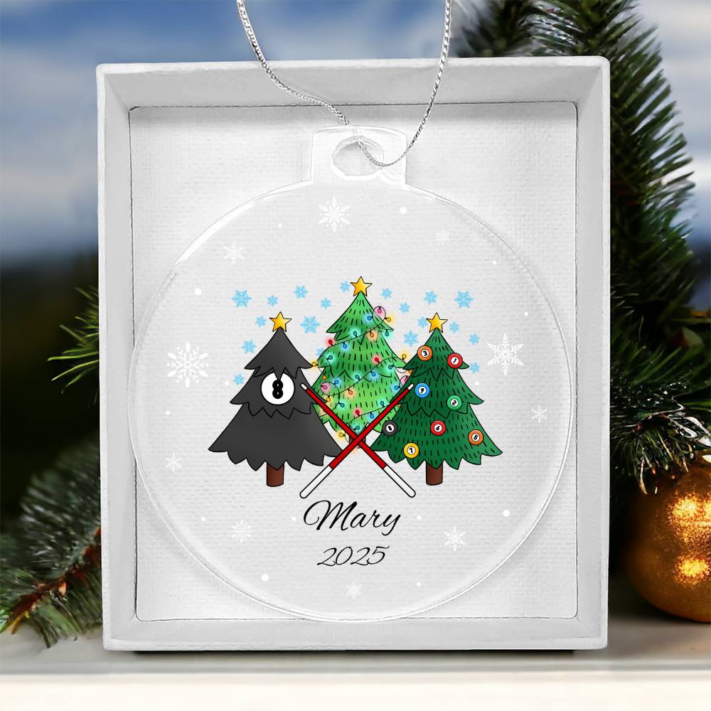 Pool Christmas Tree Ornament Acrylic Ornament Plaque
