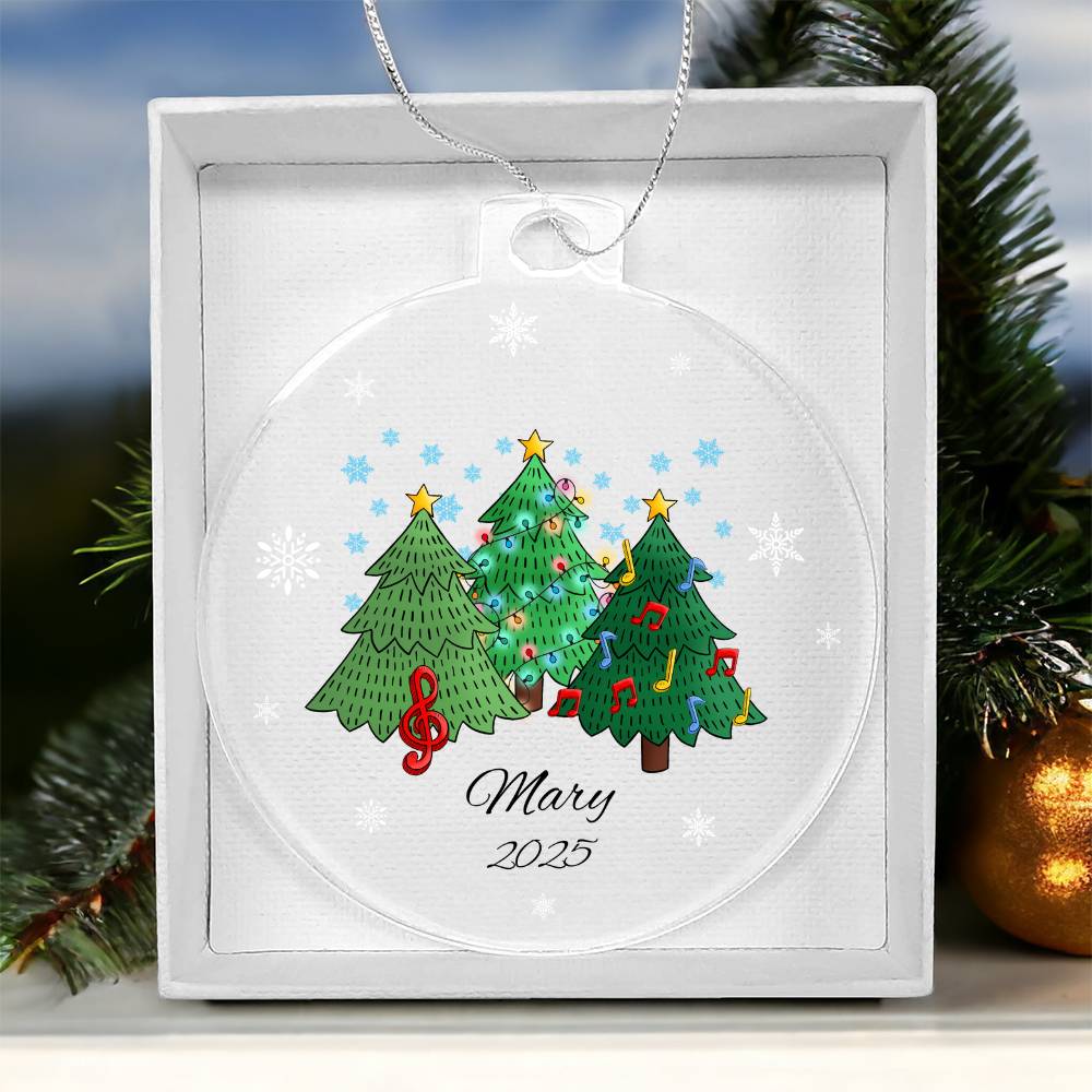 Music Christmas Tree Ornament Acrylic Ornament Plaque