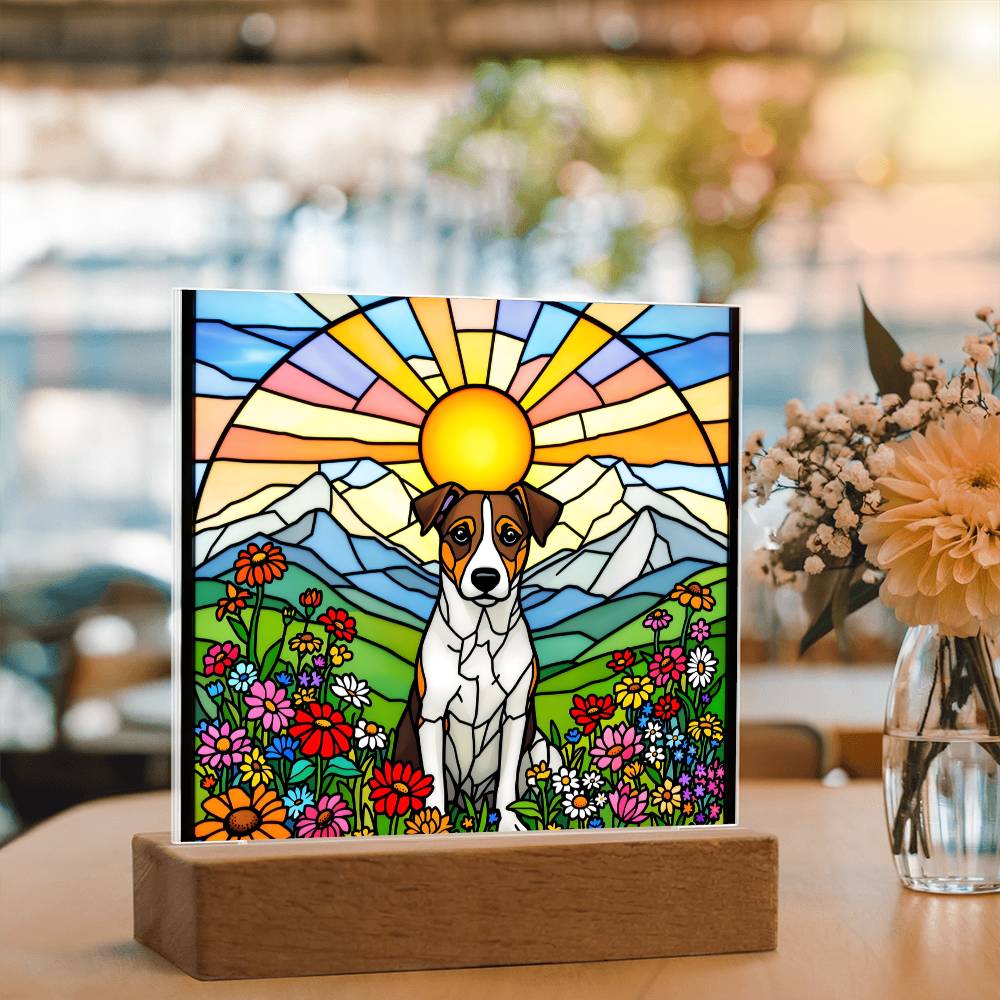 Jack Russel Dog Lighted Plaque