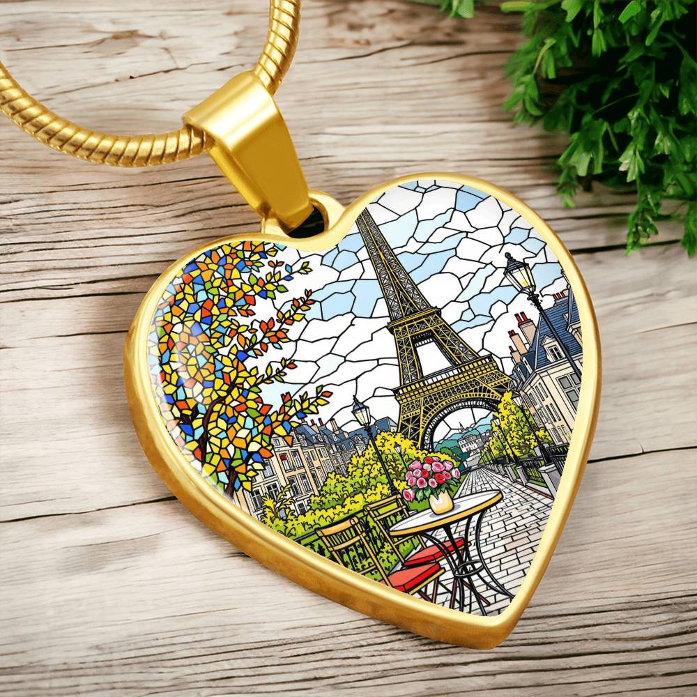 Paris Eiffel Tower Necklace with Engraving