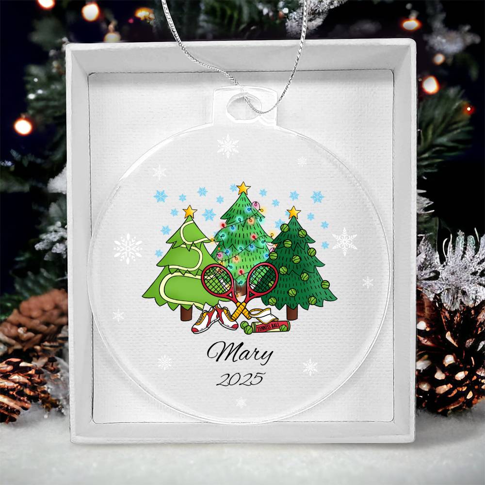 Tennis Christmas Tree Ornament Acrylic Ornament Plaque