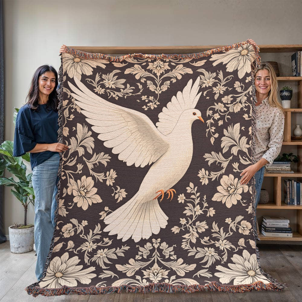 Dove Heirloom Woven Blanket