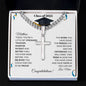 Class of 2025 Graduation Engraved Cross Necklace with Chain