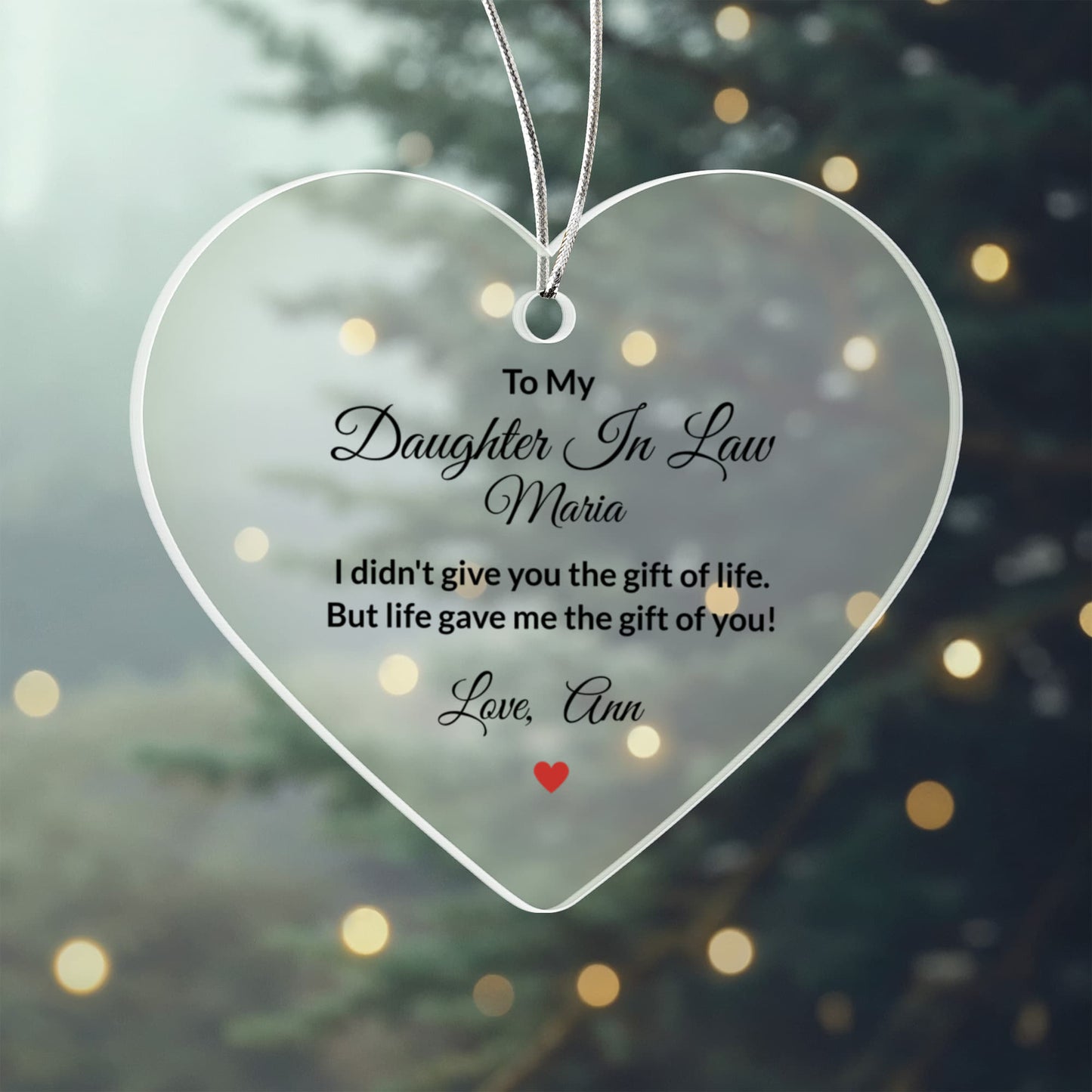 Daughter In Law Acrylic Ornament Plaque