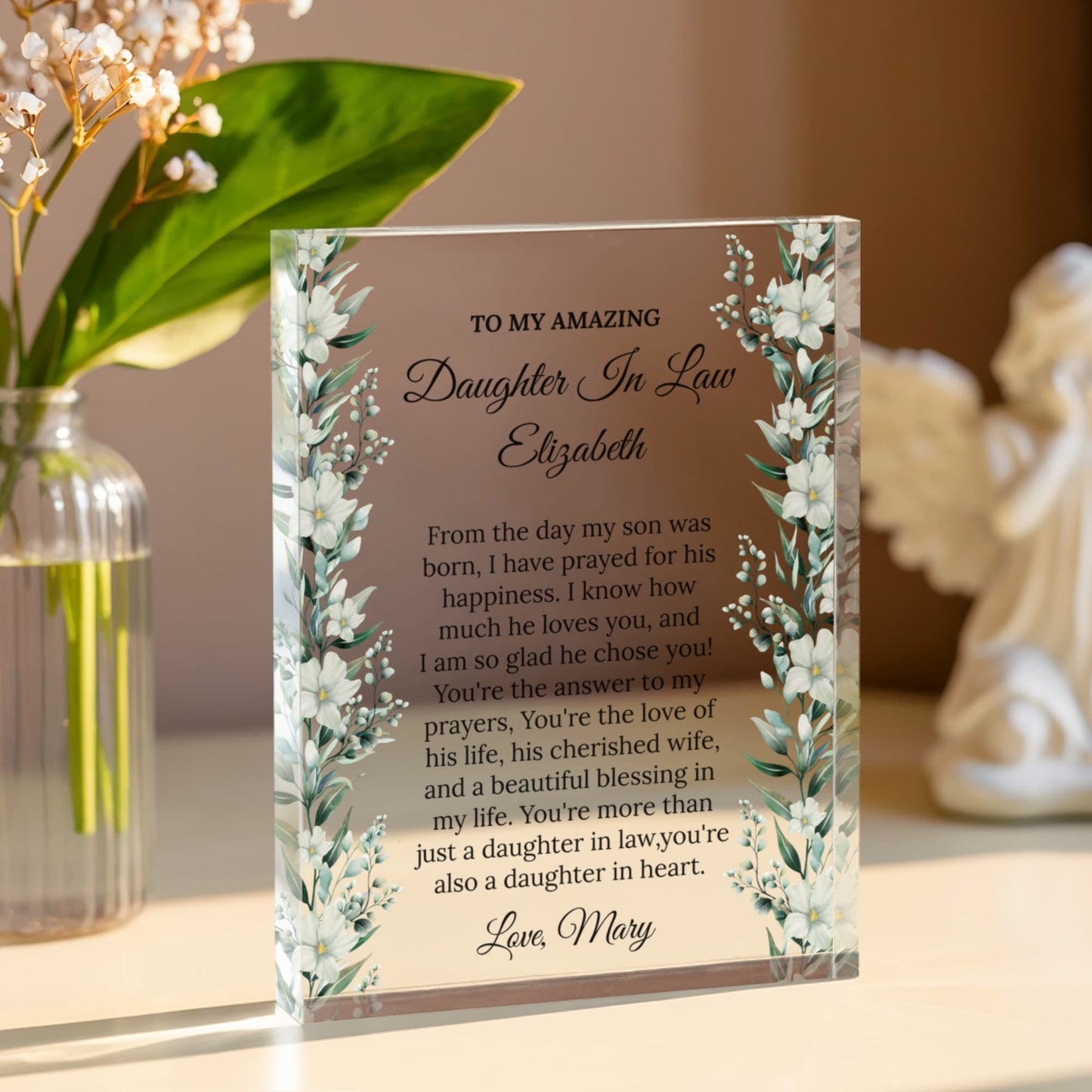 Personalized Daughter in Law Plaque