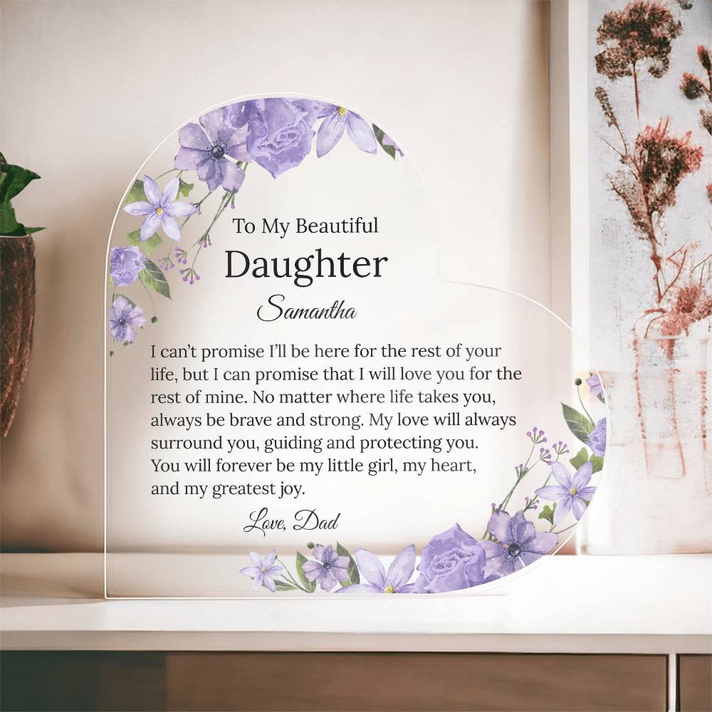Personalized Daughter Acrylic Heart Gift
