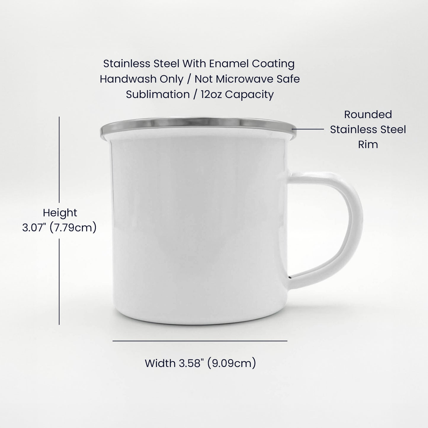 Kindergarten Graduation 12oz Enamel Camping Mug