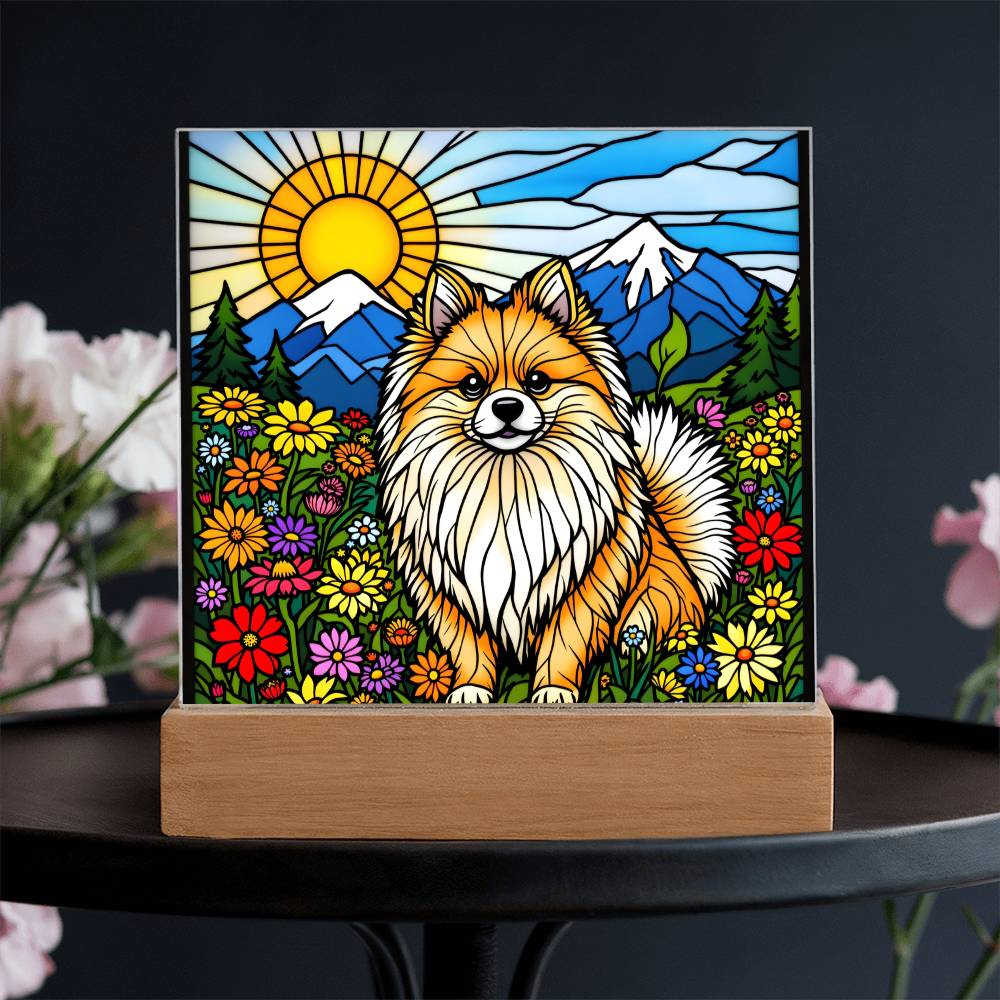 Pomeranian Dog Lighted Plaque