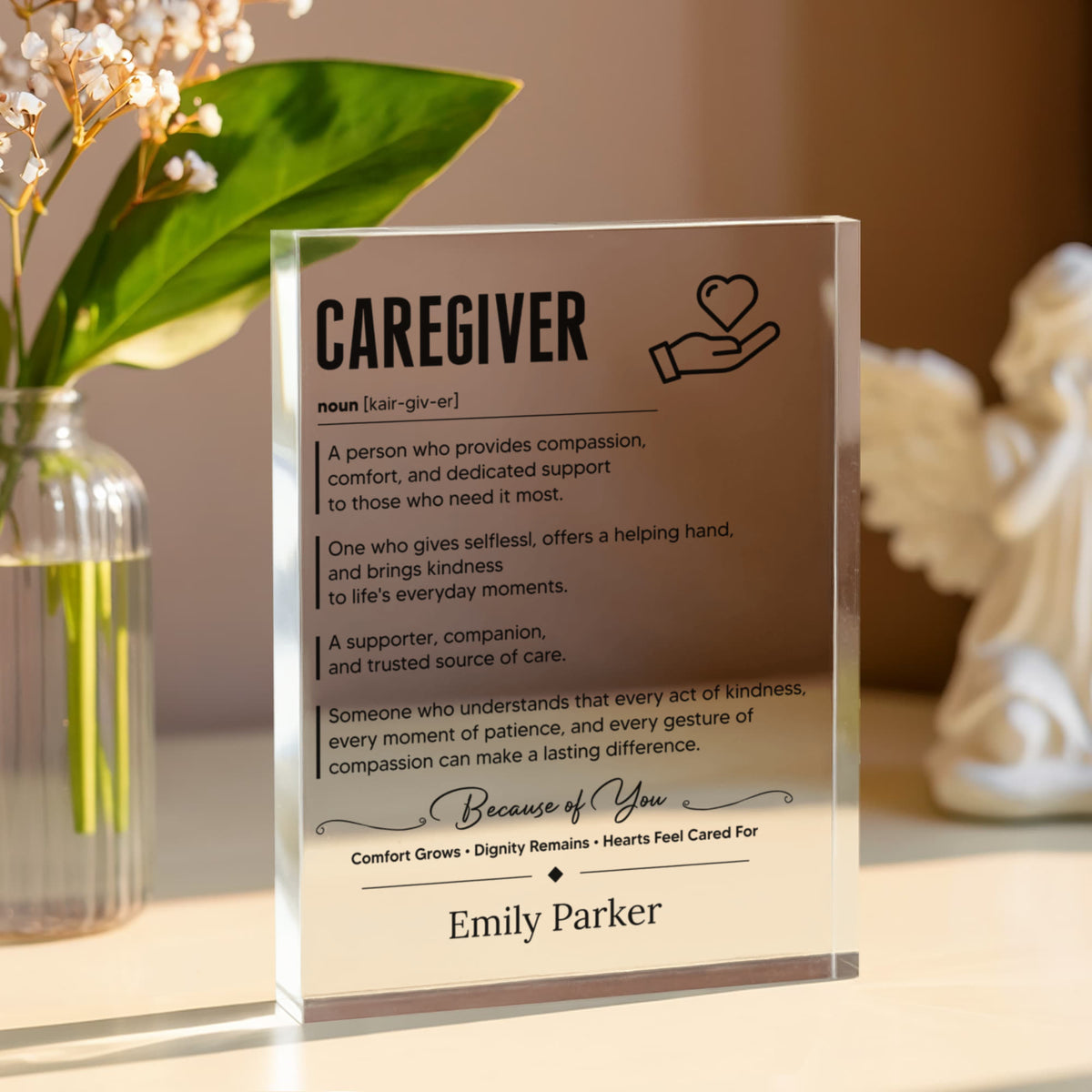 Caregiver Appreciation Plaque Gift