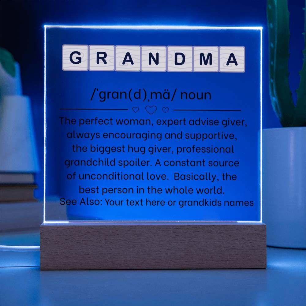 Personalized Grandma Definition Plaque