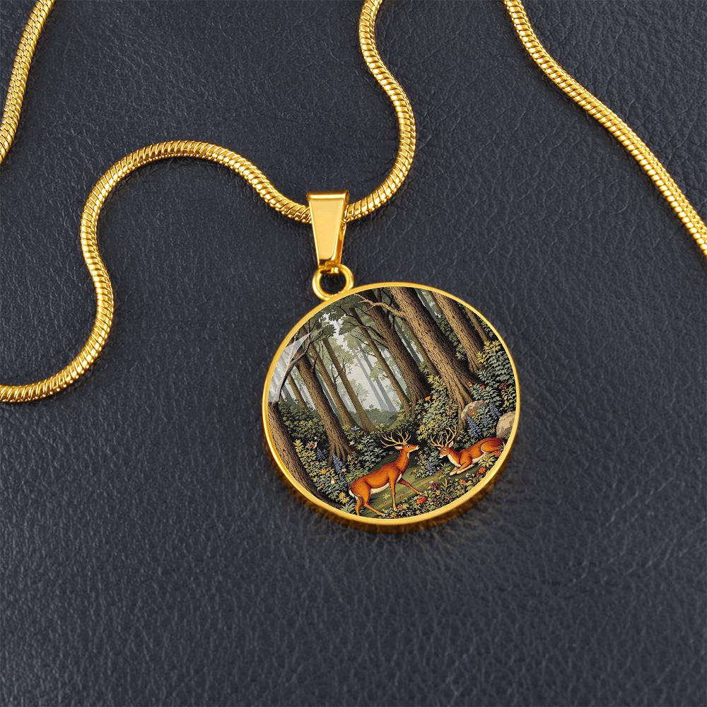 Woodland Deer Pendant Necklace