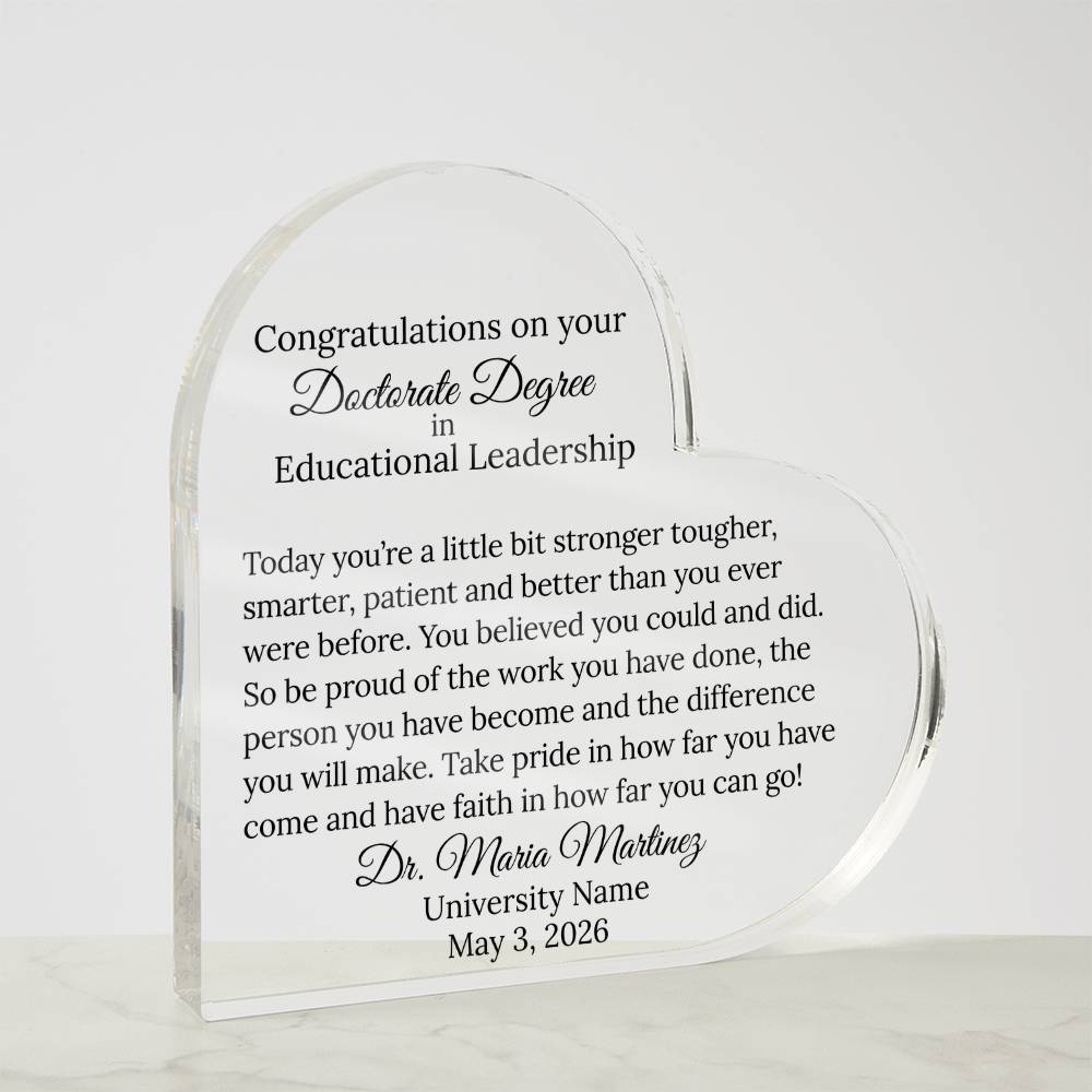 Personalized Doctorate Phd Graduation Gift