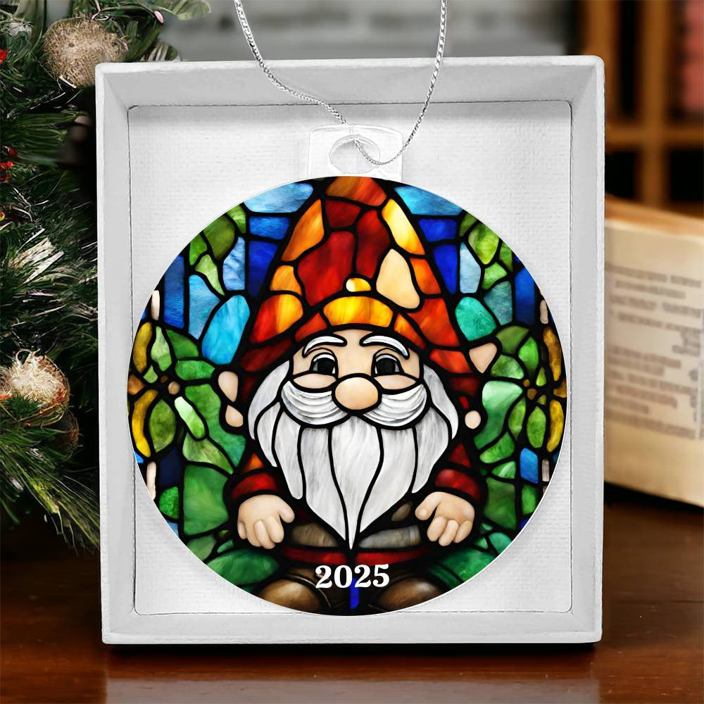 Gnome Acrylic Christmas Ornament