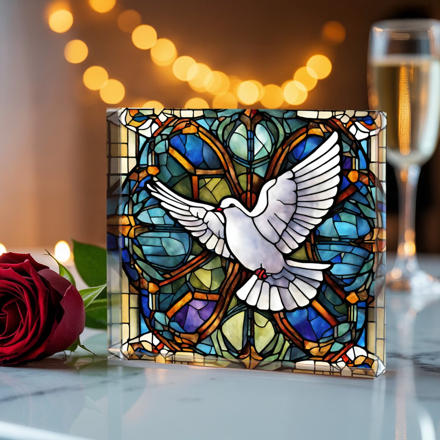 Dove Holy Spirit Acrylic Block