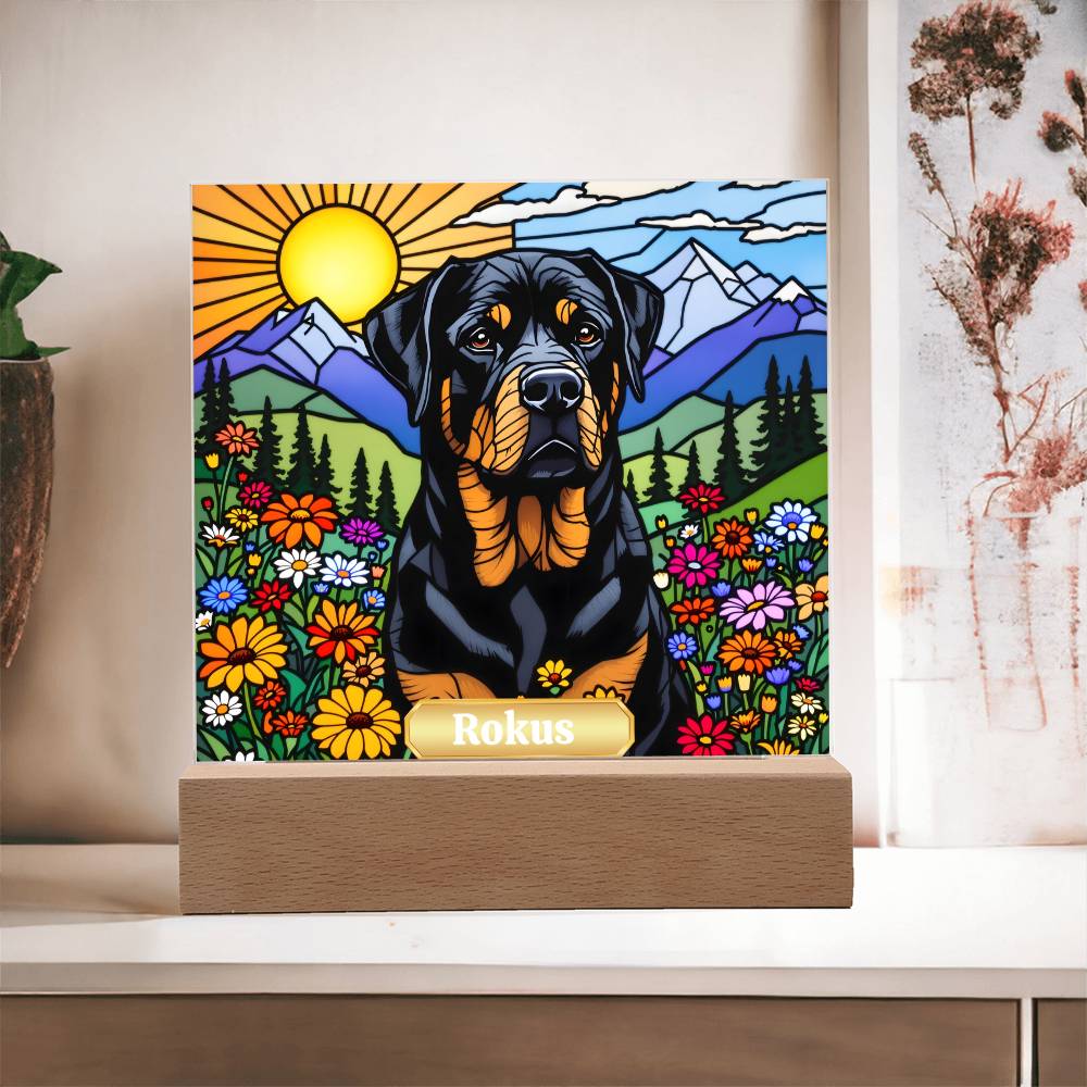 English Retriever Dog Lighted Plaque