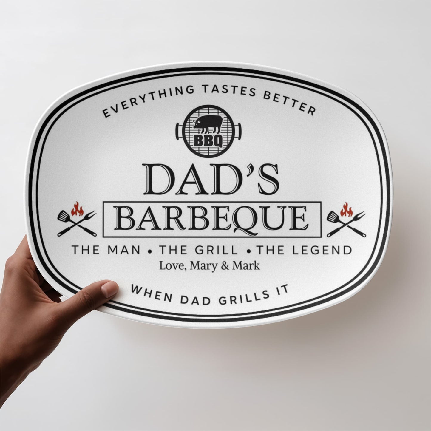 Dads Grilling Plate BBQ Platter