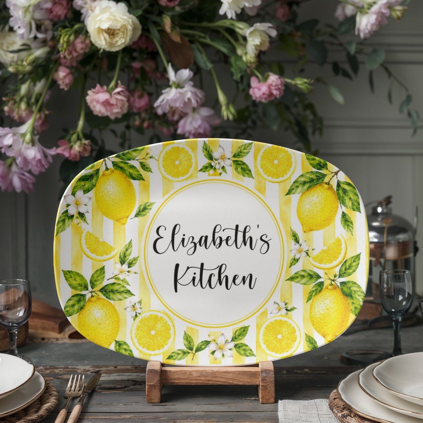 Personalized Lemon Serving Tray