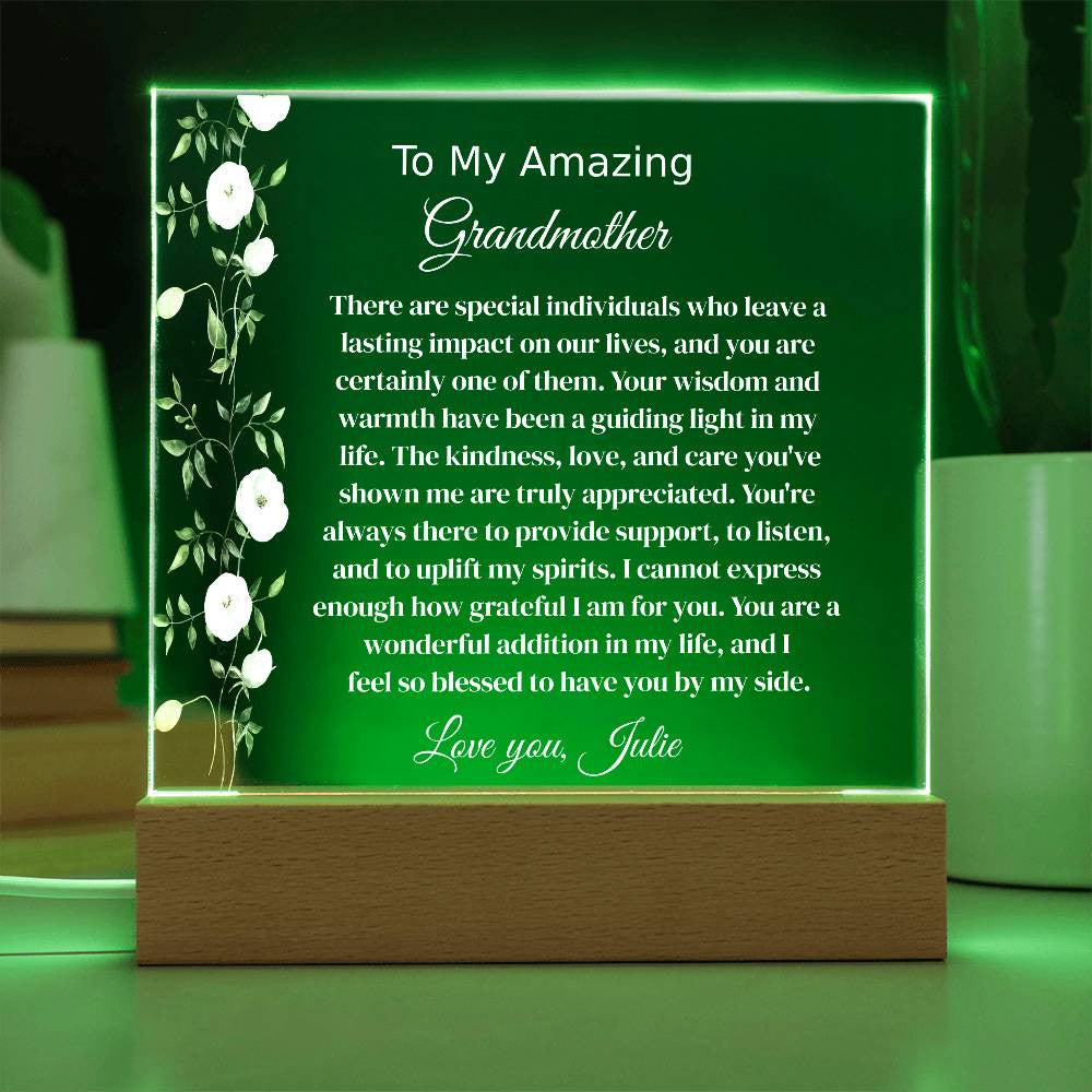 Personalized Grandmother Acrylic Plaque