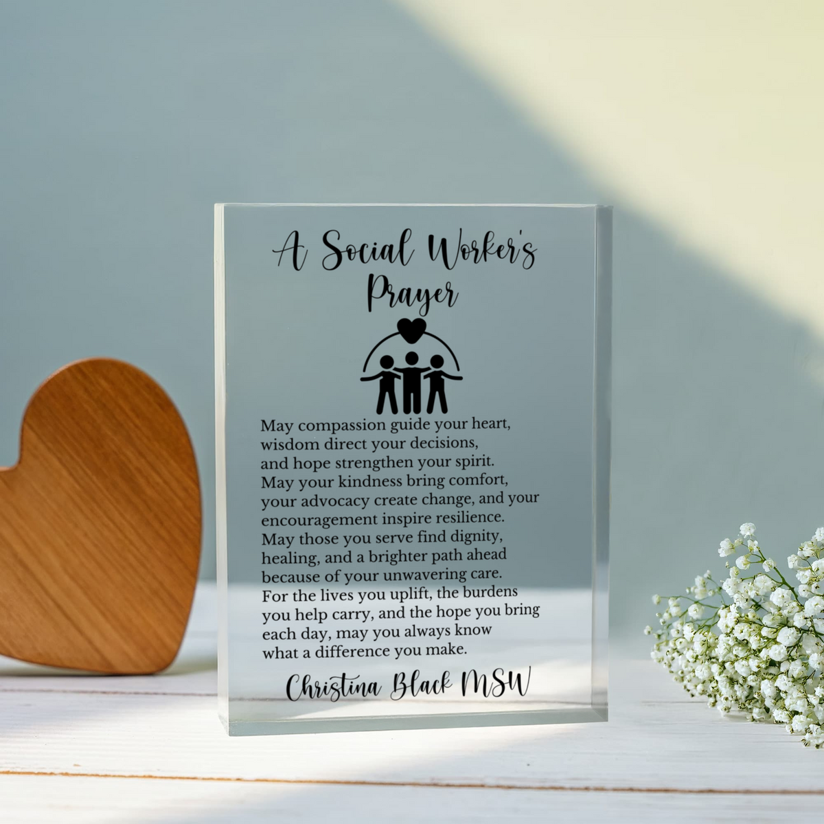 Social Worker Prayer Plaque