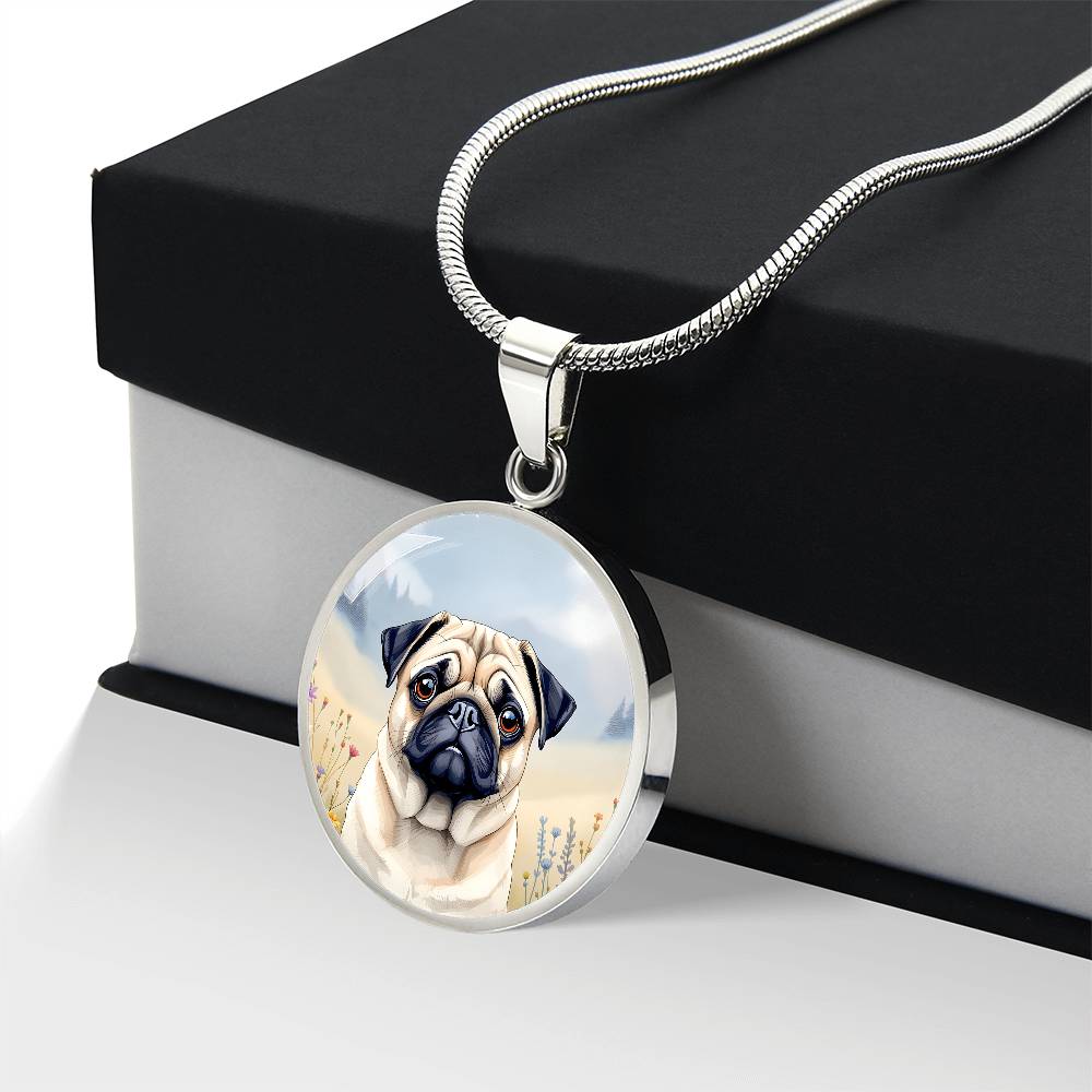 Pug Pendant Necklace