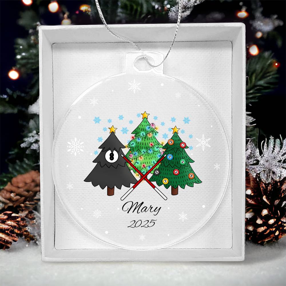 Pool Christmas Tree Ornament Acrylic Ornament Plaque