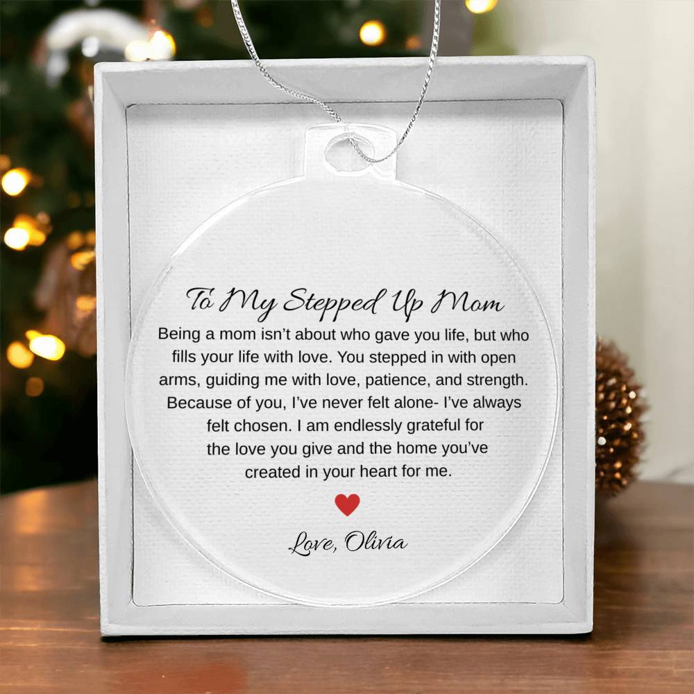 Stepped Up Mom Acrylic Ornament Plaque