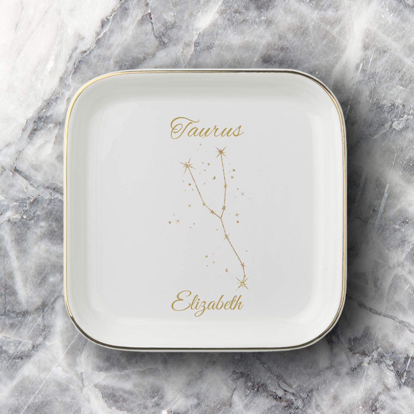 Taurus Jewelry Dish Trinket Tray