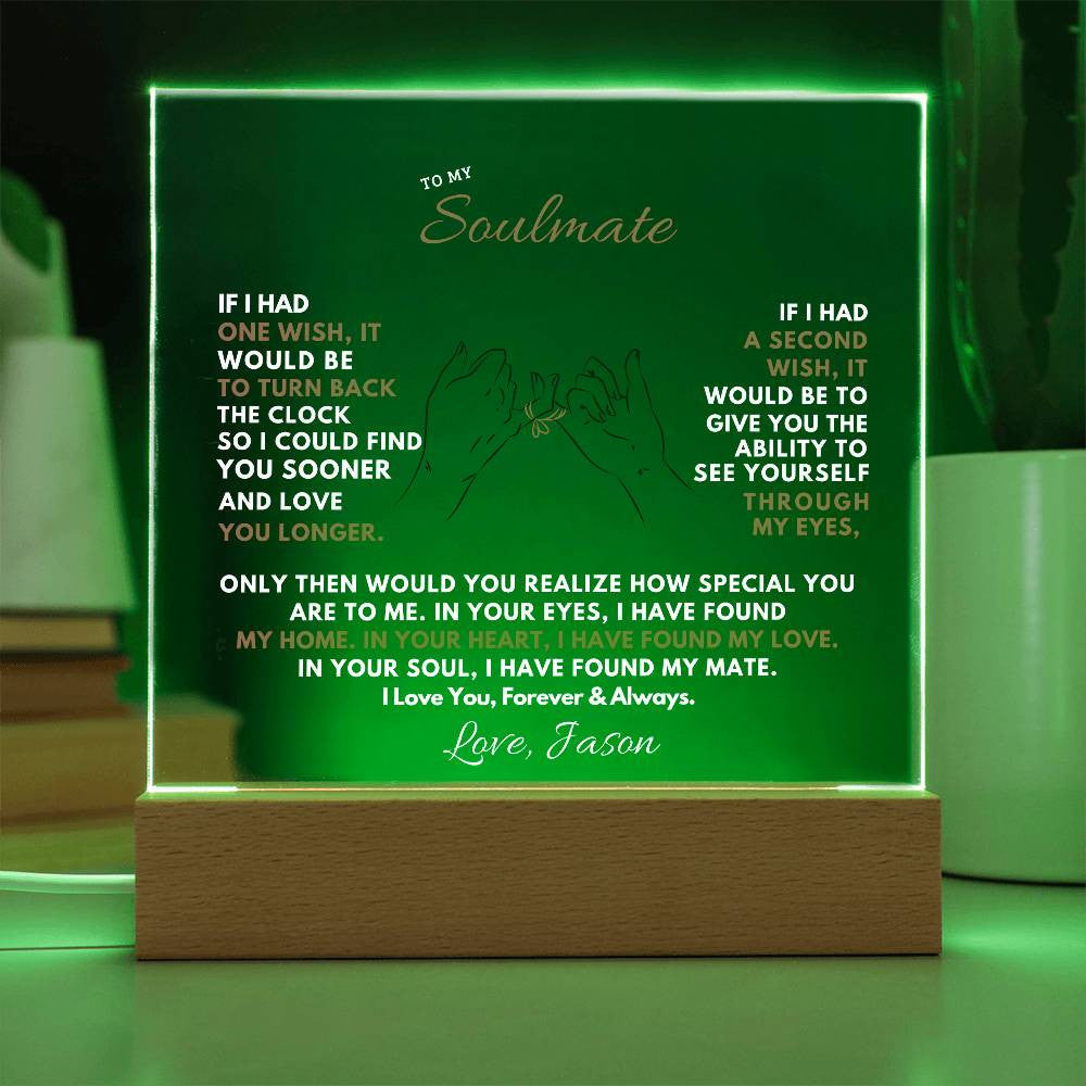 To My Soulmate Acrylic Plaque Gift-[Heartfelt Family Gift]