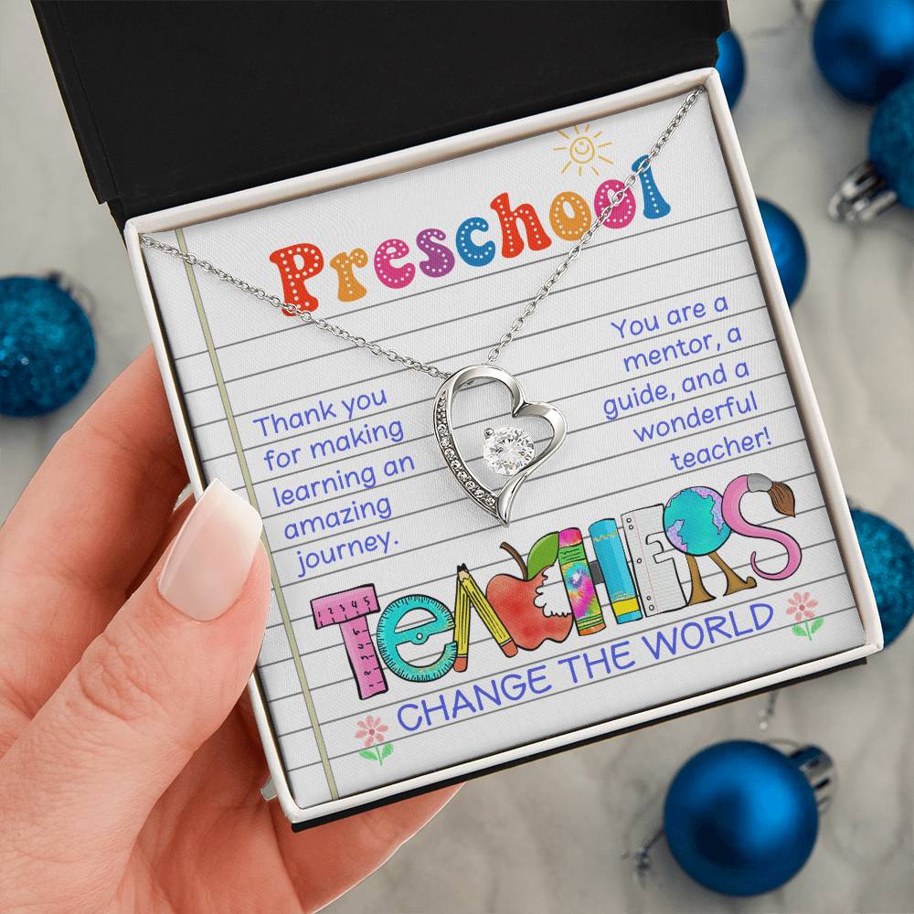 Teacher Thank You Necklace Gift