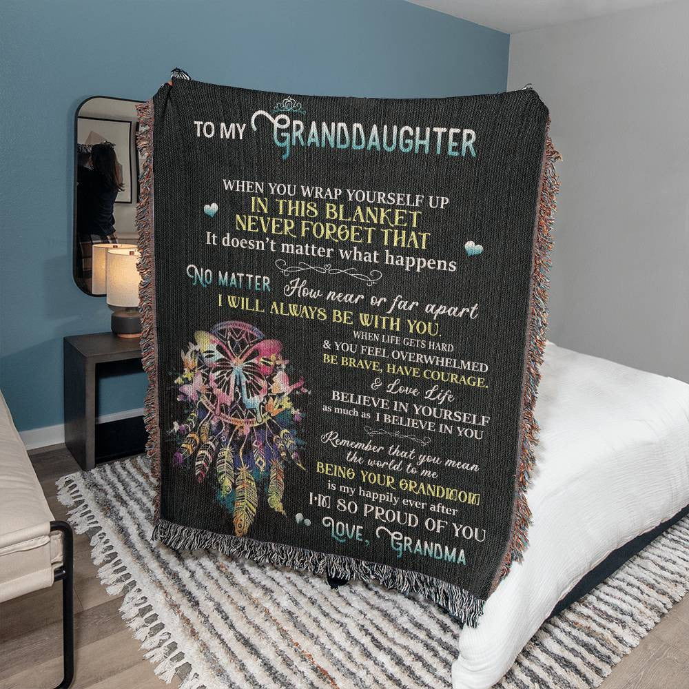 Granddaughter Woven Blanket-[Heartfelt Family Gift]