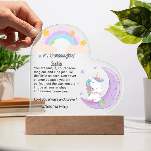 Personalized unicorn plaque led nightlight-[Heartfelt Family Gift]