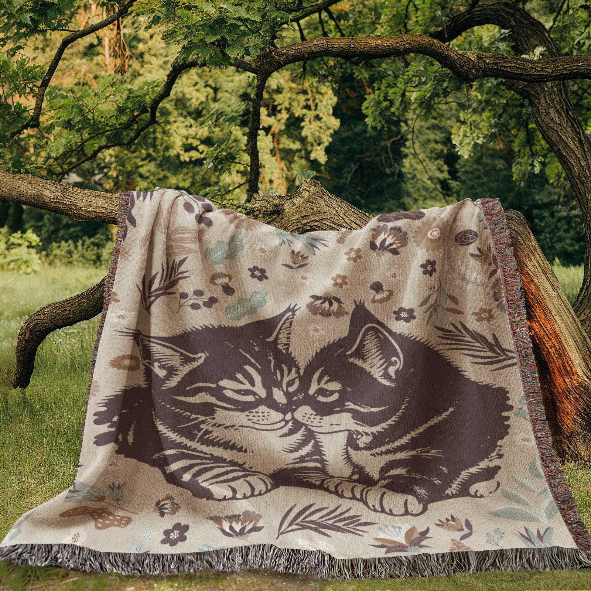 Cat Blanket Heirloom Woven Blanket 50x60-[Heartfelt Family Gift]