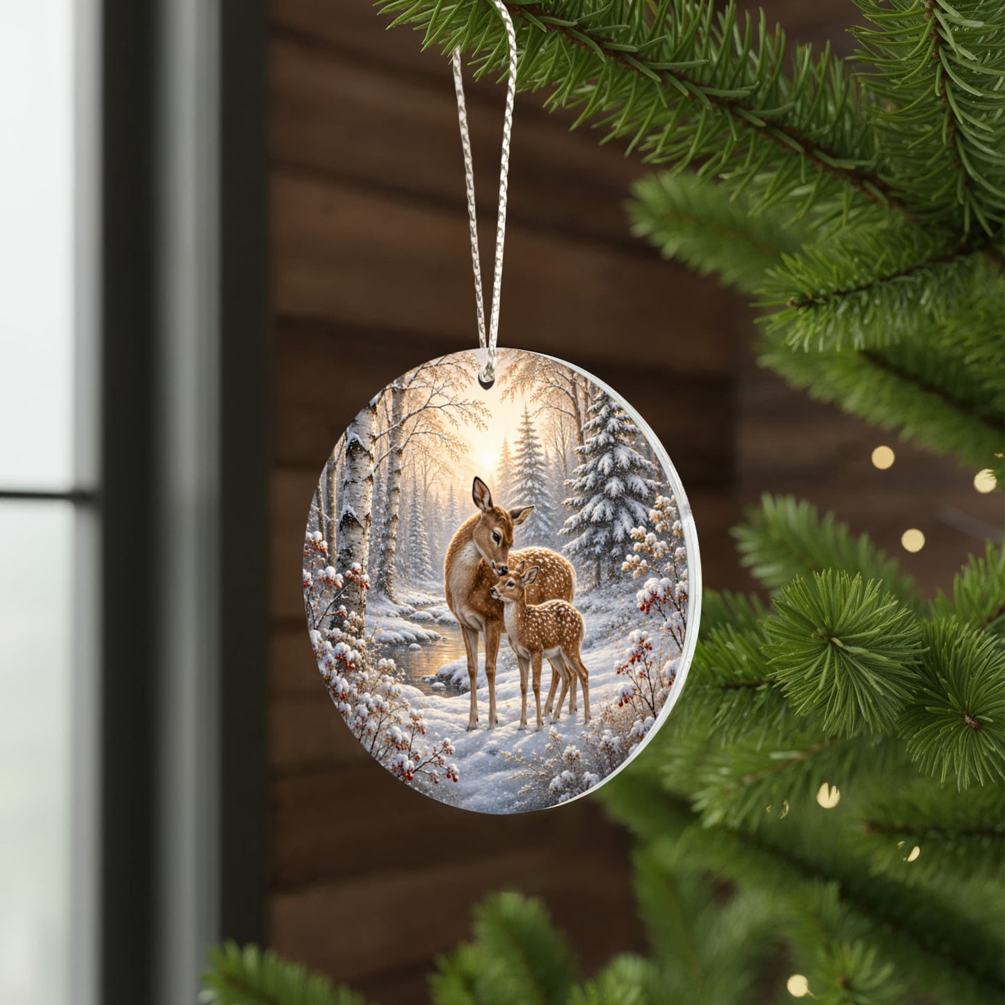 Deer Family Christmas Ornament