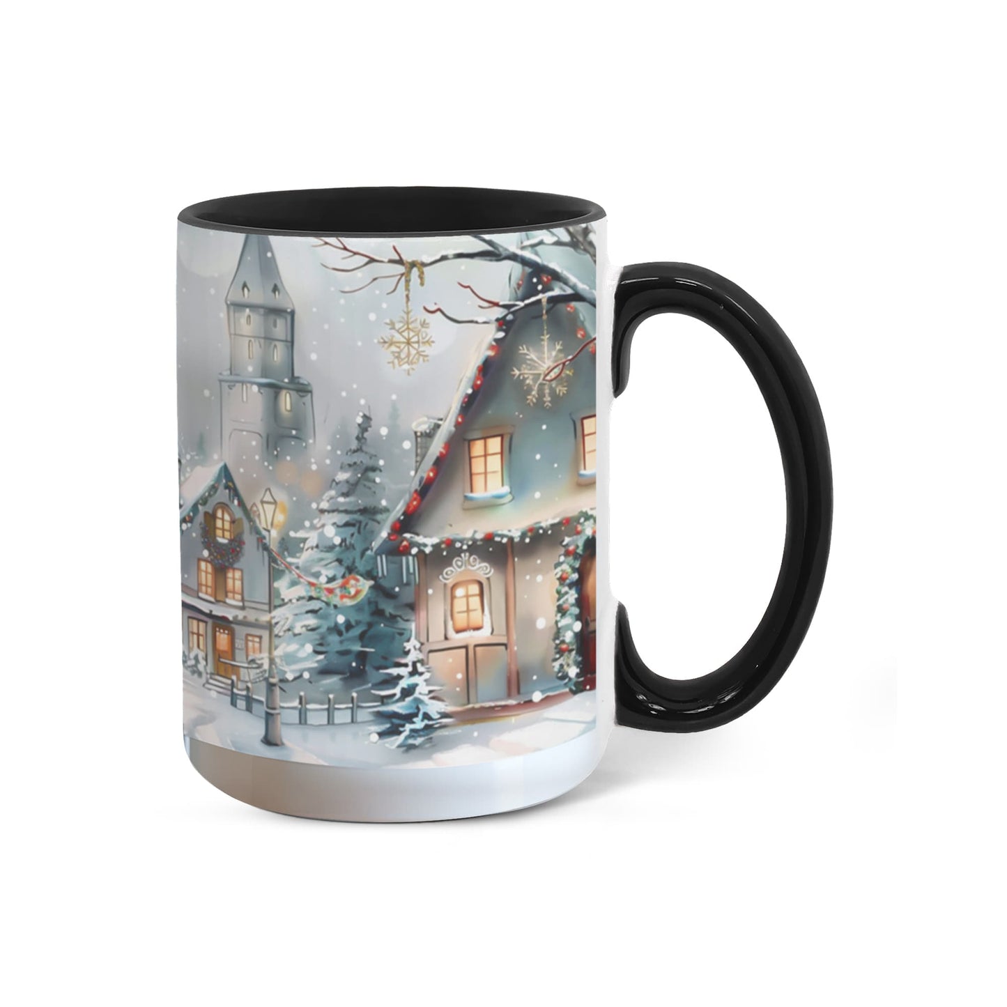 Christmas Winter Wonderland Color Accent Mugs