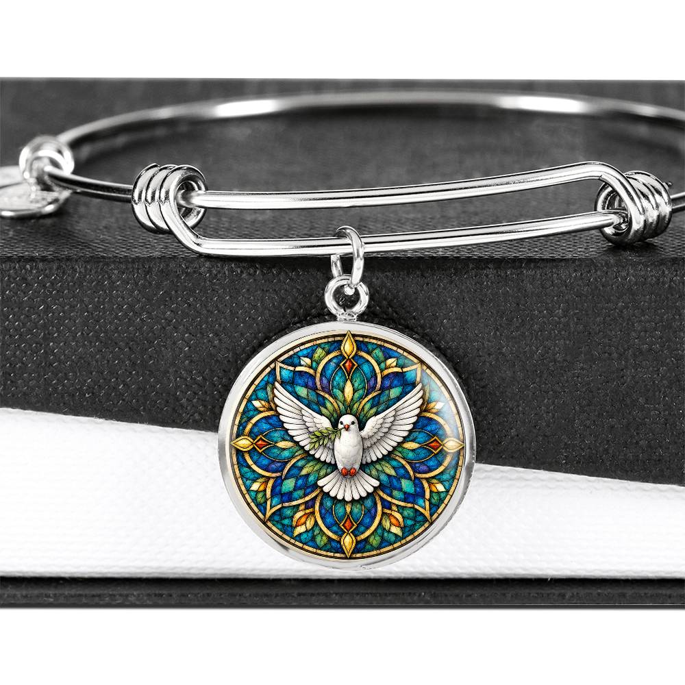 Dove Holy Cross Necklace, Personalized Spiritual Pendant, Memorial Jewelry, Religious Faith Gifts