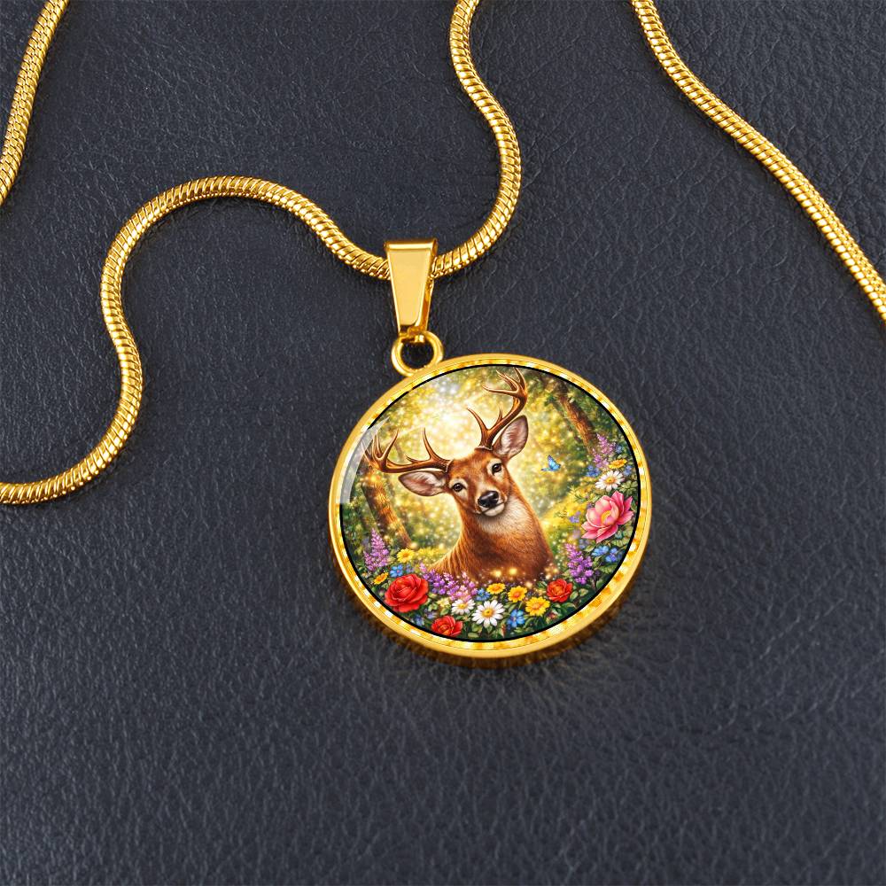 Deer Engraved Necklace Bracelet Keychain