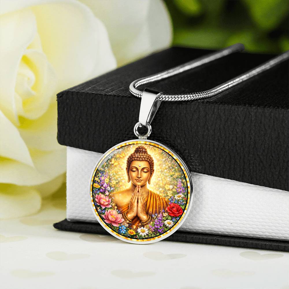 Buddha Engraved Necklace Bracelet or Keychain