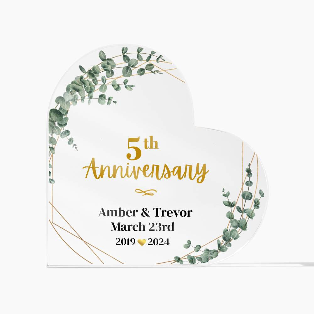 5th Wedding Anniversary Plaque-[Heartfelt Family Gift]