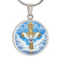 Holy Dove and Cross Necklace with Engraving-[Heartfelt Family Gift]