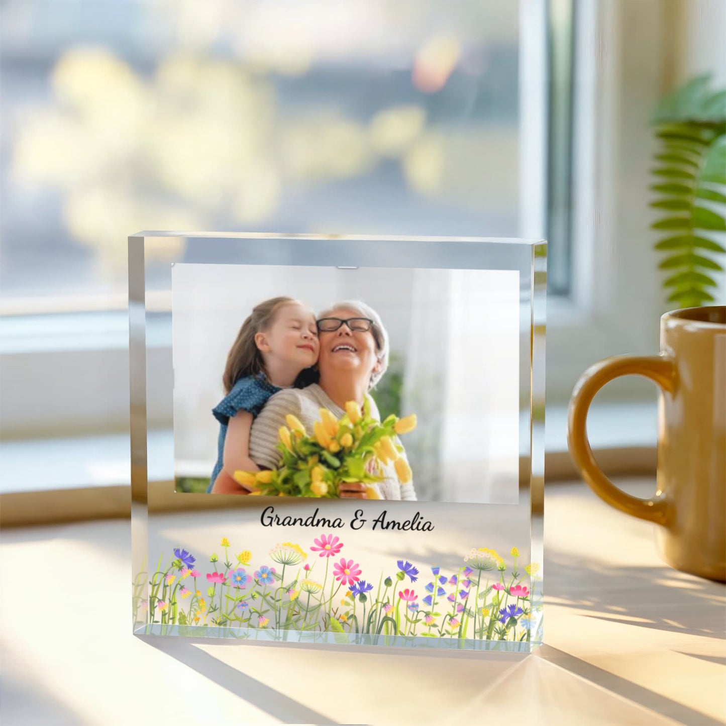 Grandma & Me Photo Acrylic Block