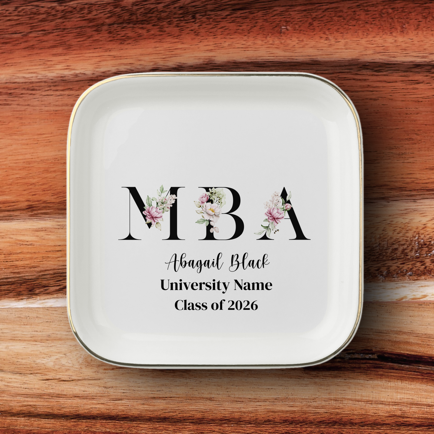 MBA Graduation Jewelry Dish