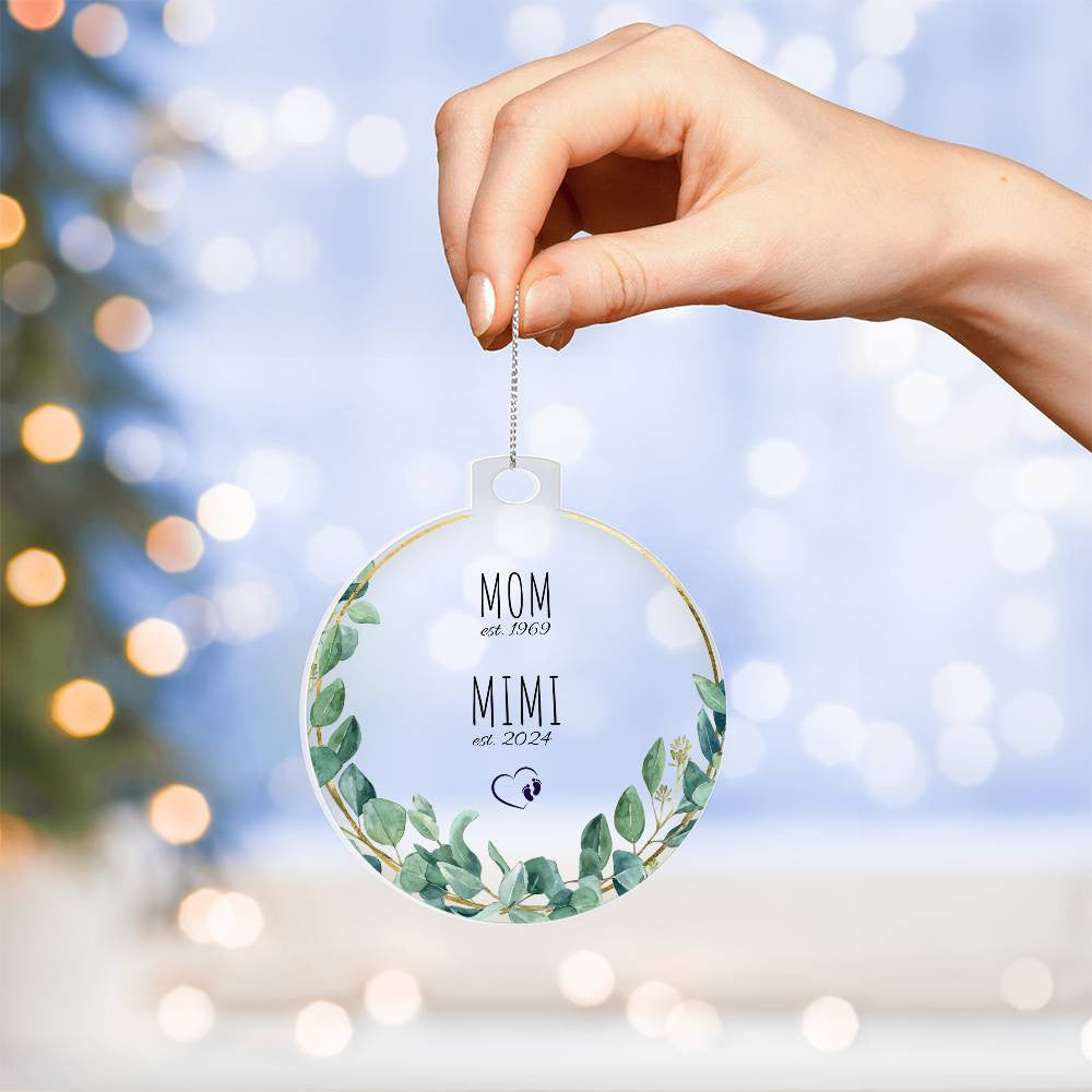 Mimi New Grandparents 1st Christmas Ornament-[Heartfelt Family Gift]