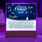 Daughter Christmas LED Acrylic Heart Necklace and Plaque Gift Set-[Heartfelt Family Gift]