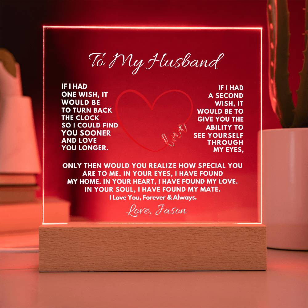 To My Husband Acrylic Plaque Gift-[Heartfelt Family Gift]