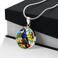 tucan 2 Polar Bear Round Pendant Necklace in Gold or silver-[Heartfelt Family Gift]